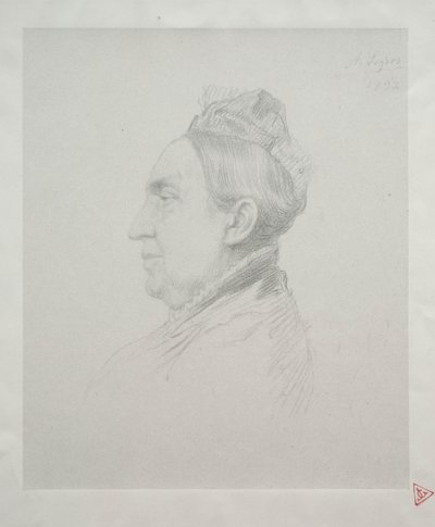 Portrét Madame Kemp v profilu 2nd Plate. od Alphonse Legros