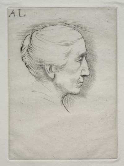Portrét Mme. Emily Hughes (1. deska) od Alphonse Legros