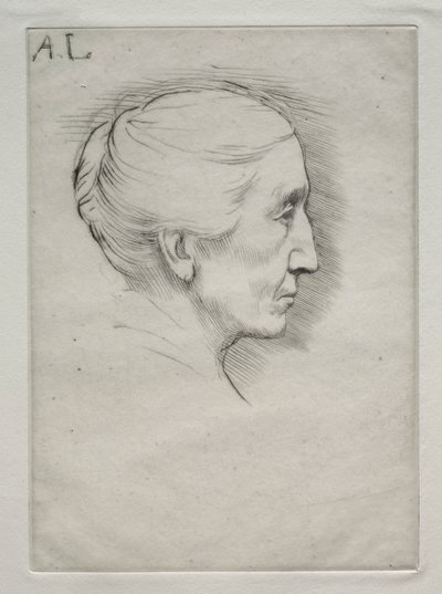 Portrét Mme. Emily Hughes 1. talíř. od Alphonse Legros