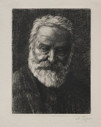 Portrét Victora Huga (2. deska) od Alphonse Legros