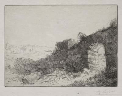 Římské ruiny. od Alphonse Legros