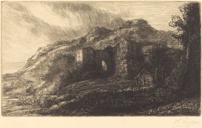 Ruiny zámku od Alphonse Legros