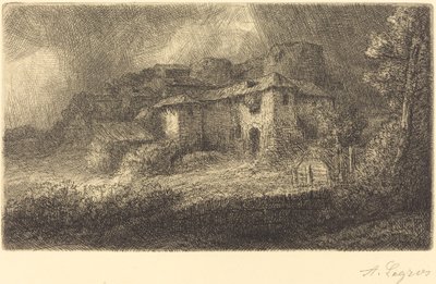 Ruiny zámku od Alphonse Legros