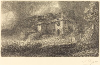 Ruiny zámku od Alphonse Legros