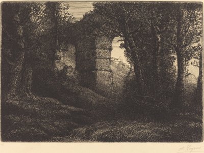 Ruiny starověkého akvaduktu Ruiny starověkého akvaduktu. od Alphonse Legros