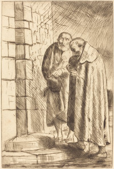Svatý Petr a svatý Pavel ve dveřích M. Richarda (St. Pierre et St. Paul a la porte de M. Richard od Alphonse Legros
