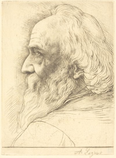 Autoportrét, 12. deska. od Alphonse Legros