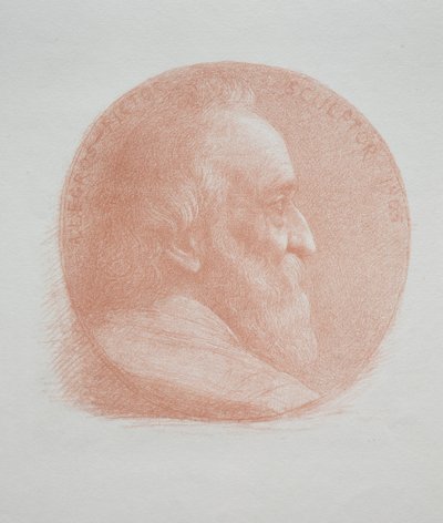 Autoportrét, medailon č. 2 (11. deska) od Alphonse Legros