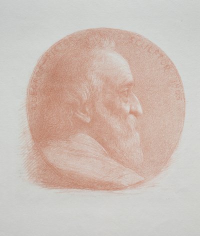 Autoportrét, medailon č. 2 11. deska. od Alphonse Legros