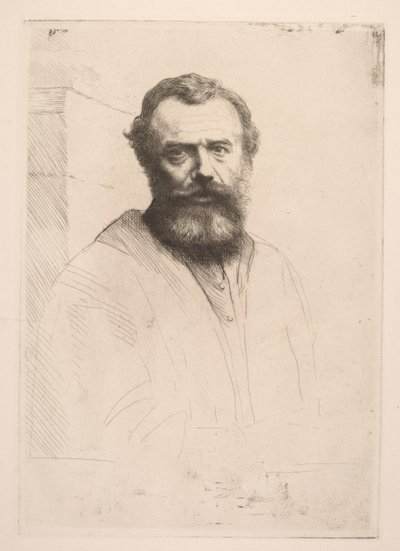 Třetí deska autoportrétu. od Alphonse Legros