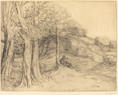 Osamělost Osamělost Krajina. od Alphonse Legros