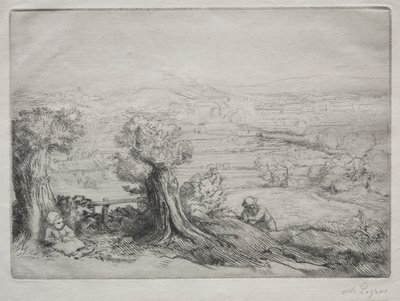 Suvenýr z údolí v Burgundsku od Alphonse Legros