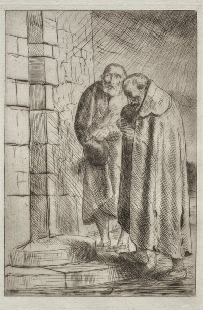 Svatý Pierre a svatý Pavel u brány pana Richarda. od Alphonse Legros