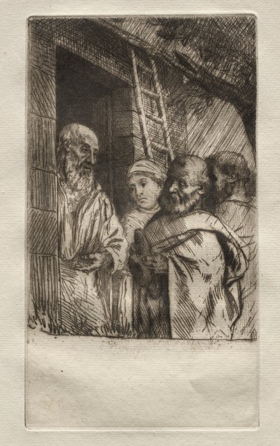Svatý Petr a Pavel u brány Bonhomme Misère od Alphonse Legros