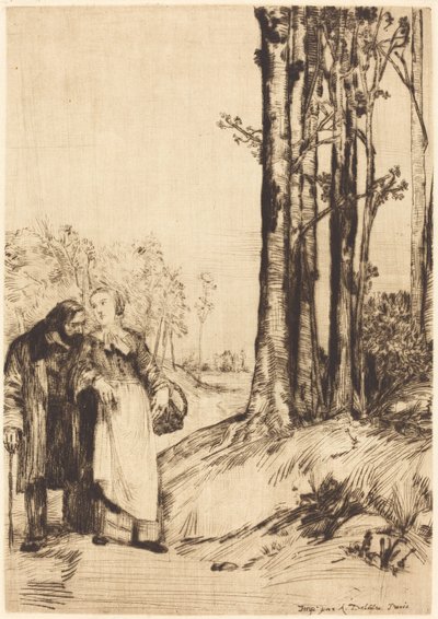 Procházka po rekonvalescenci La promenade du rekonvalescent. od Alphonse Legros