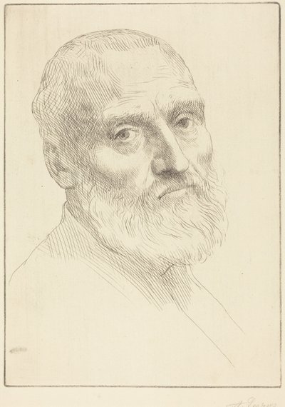 Studie mužské hlavy od Alphonse Legros