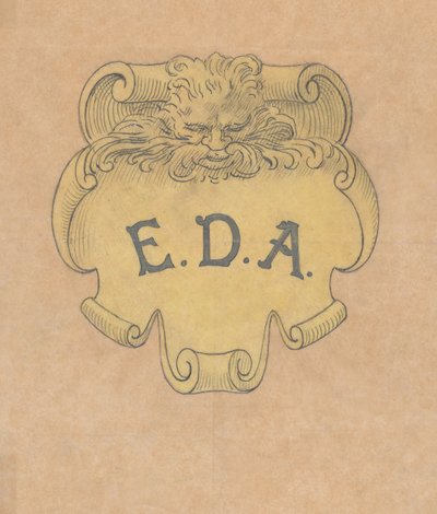 Studie na bronzovou jmenovku pro Edwarda D. Adamse, ca. 1892. od Alphonse Legros