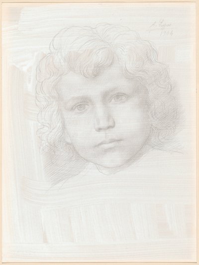 Studie Cupida (Hlava dívky) od Alphonse Legros