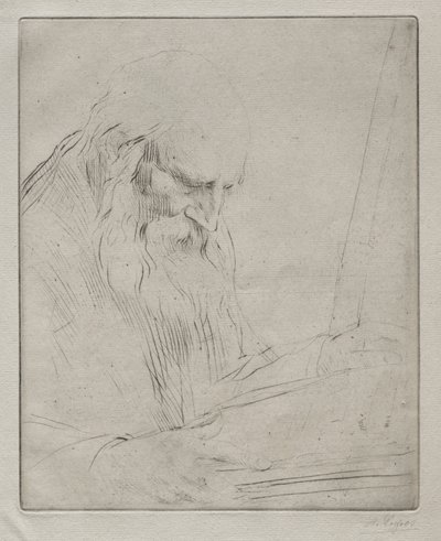 Studie mužského čtení od Alphonse Legros