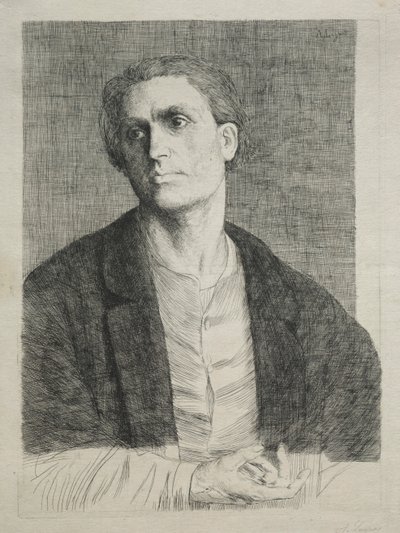 Studie mužské hlavy od Alphonse Legros