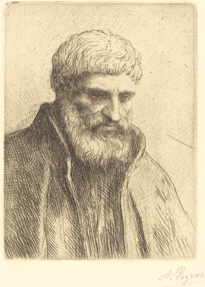 Studie starého muže Etude de vieillard. od Alphonse Legros