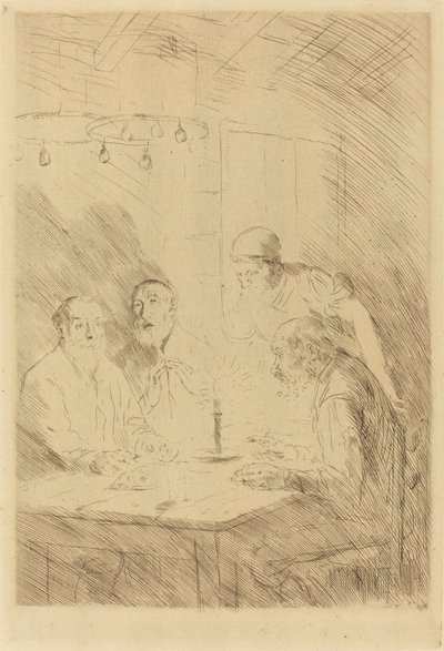 Večeře chudých Večeře v bídě. od Alphonse Legros