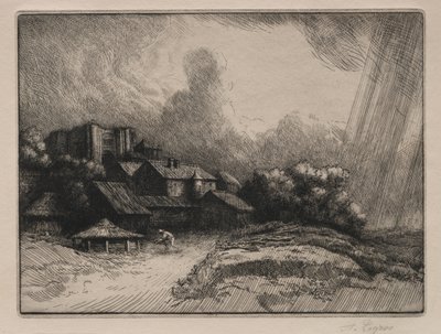 The Abbey Farm. od Alphonse Legros