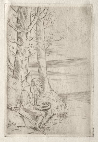 Slepý žebrák od Alphonse Legros