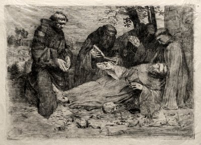 Smrt svatého Františka. od Alphonse Legros