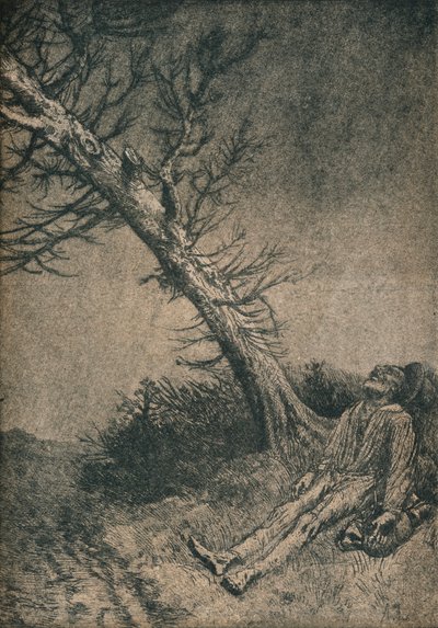 Umírající tulák, 1875 od Alphonse Legros