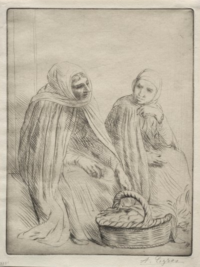 Obchodníci s vejci 1. talíř. od Alphonse Legros