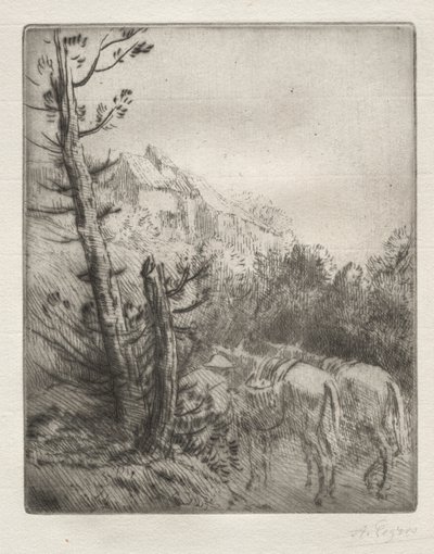 Farma na kopci od Alphonse Legros