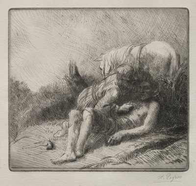 Dobrý Samaritán. od Alphonse Legros