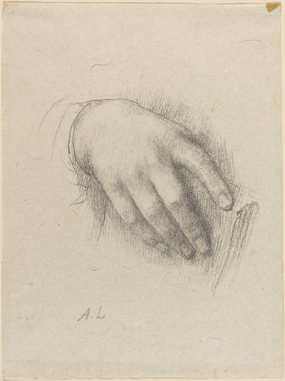 Ruka umělcovy dcery. od Alphonse Legros