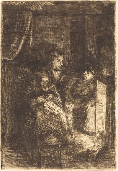 The Hearth (Le foyer) od Alphonse Legros