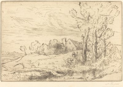 Dům studny La maison du puits. od Alphonse Legros