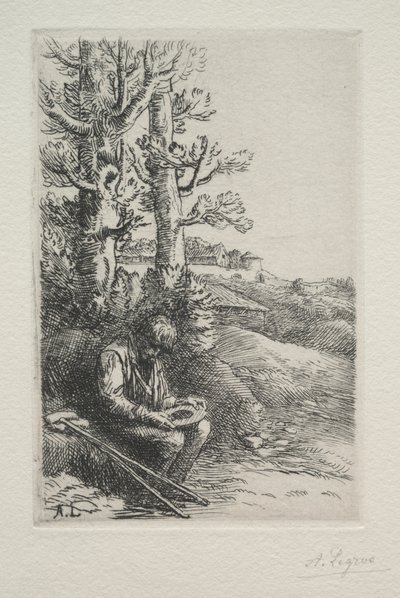 Malý žebrák. od Alphonse Legros