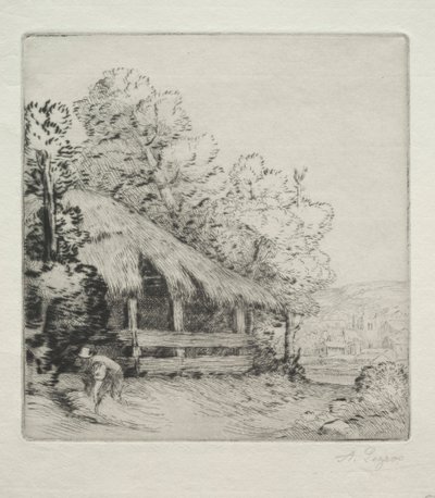 Malá bouda (Le Petit Hangar) od Alphonse Legros