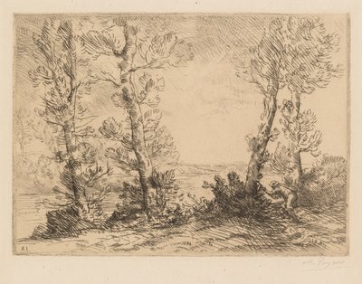 Rybář lososů Le Pêcheur du Saumon, c. 1880. od Alphonse Legros