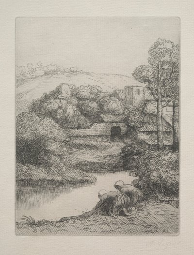 The Wash House Le Lavoir, Dite Les Laveuses. od Alphonse Legros