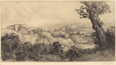 Top of the Hill Vrchol kopce. od Alphonse Legros