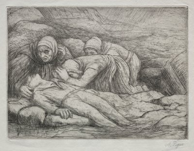 Triumf smrti: Smrt v rodině námořníků. od Alphonse Legros
