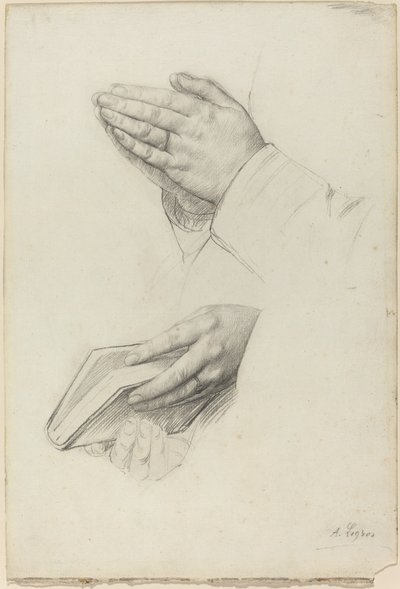 Dvě studie rukou. od Alphonse Legros