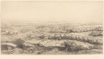 údolí v Burgundsku od Alphonse Legros