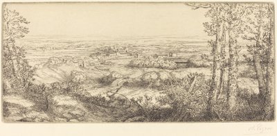 údolí v Burgundsku od Alphonse Legros
