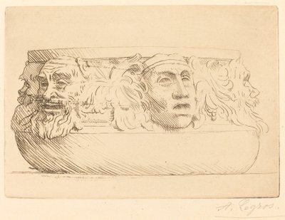 Váza s groteskami Váza s maskami. od Alphonse Legros