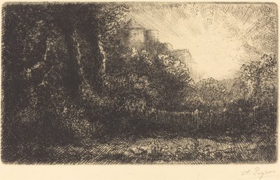 Pohled na zámek Chateau de Poillet. od Alphonse Legros