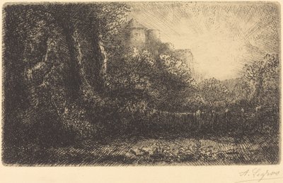 Pohled na zámek Chateau de Poillet. od Alphonse Legros
