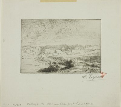 Vesnice Wimille, poblíž Boulogne od Alphonse Legros