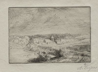 Vesnice Wimille, nedaleko Boulogne. od Alphonse Legros